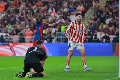 برشلونة يقسو على بلباو بخماسية ويتأهل لنهائي كأس السوبر الإسباني 9506875
